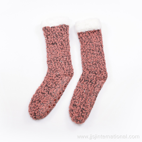 fleece thickened lamb fleece mid-length socks